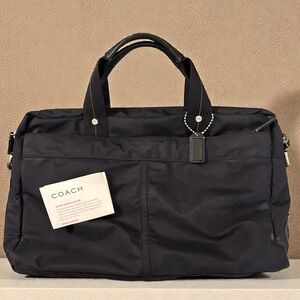 Coach Black Nylon Briefcase with Top Handles and Tag